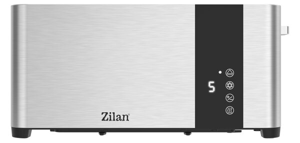 Prajitor de paine Zilan ZLN6234 Argintiun, ecran digital si tactil, putere 1400W, inox