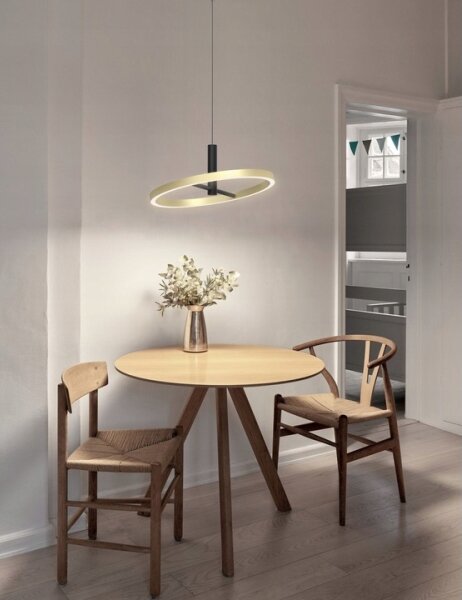 Wofi 6016-104L - Lustru LED reglabil, suspendat pe cablu BREST LED/19W/230V negru/auriu