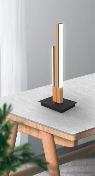 Wofi PALERMO 8031-206 - Lampă de birou LED, 10,5W, 230V, lemn de cauciuc