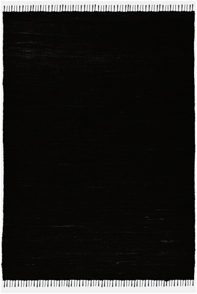 Covor Unicolor Happy Cotton, Negru, 160x230 cm