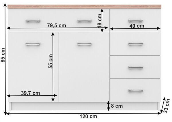 Comodă Timmy Typ 08 2D5S. 794610