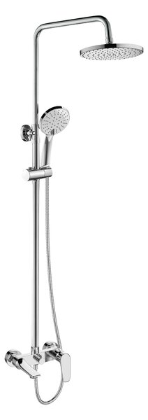 Invena Dokos set de duș perete cu duș de ploaie crom AU-19-B01