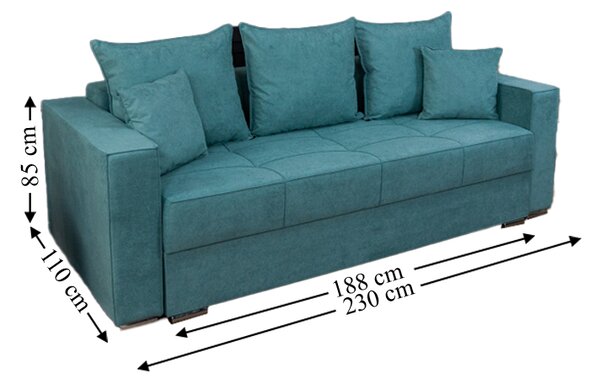 Canapea Extensibilă Claudia Bonell Max, Cyan
