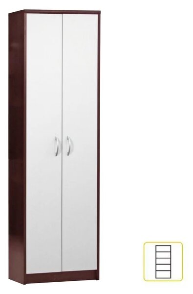 Dulap cu rafturi Vader (Alb + wenge). 1006264