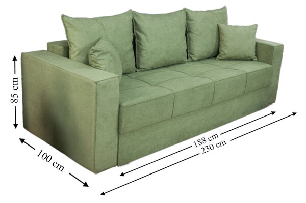 Canapea Extensibilă Claudia Bonell Mini, Verde