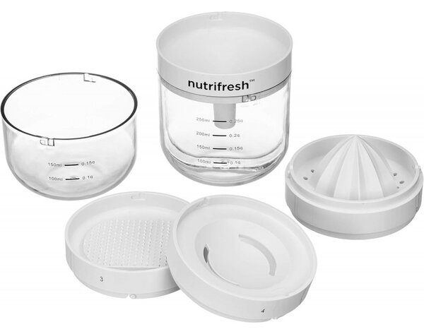 Ajutor de bucatarie multifunctional 6 în 1 NUTRIFRESH, alb
