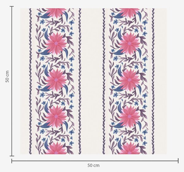 Tapet Dungi florale verticale în tonuri de roz-violet, Tapet flori, a00810 : Uwalls.ro