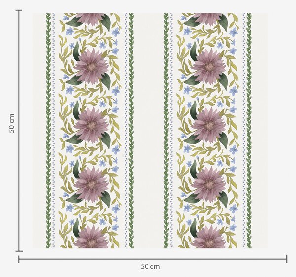 Tapet Dungi florale verticale în tonuri de albastru-lila, Tapet flori, a00809 : Uwalls.ro