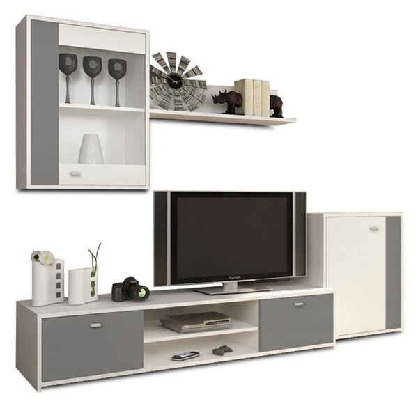 Mobilier living Gerra (alb + gri). 1014792