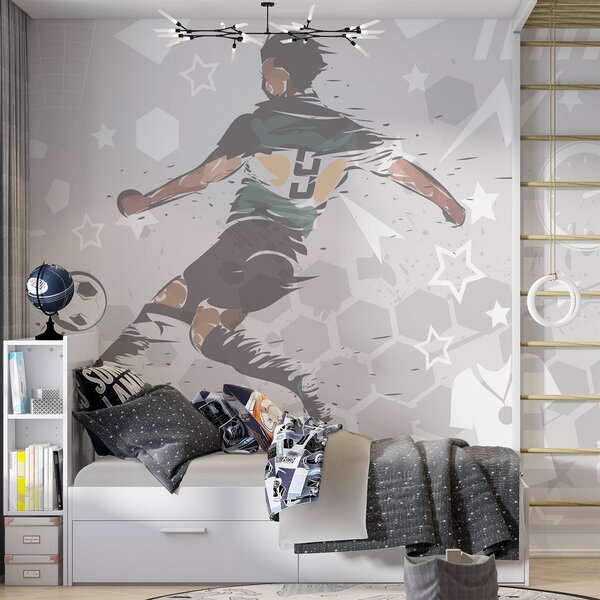 Tapet Jucător de fotbal, sport, Fototapet pentru camera unui adolescent, Fototapet Fotbal, w04763 : Uwalls.ro