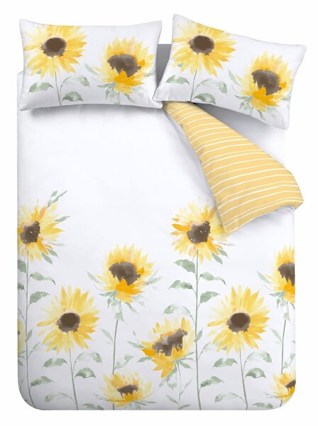 Lenjerie de pat galben și alb 200x135 cm Painted Sun - Catherine Lansfield