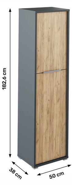 Dulap Hamila NEW TYP 08 (grafit + Stejar artisan). 1028763