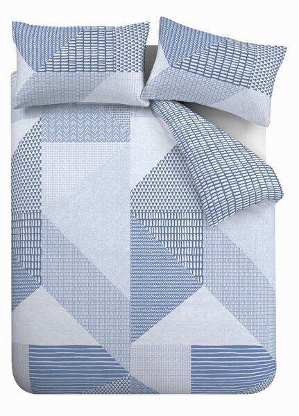 Lenjerie de pat albastră 200x200 cm Larsson Geo - Catherine Lansfield