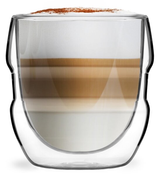Set de 2 pahare cu pereți dubli Vialli Design Sferico, 250 ml