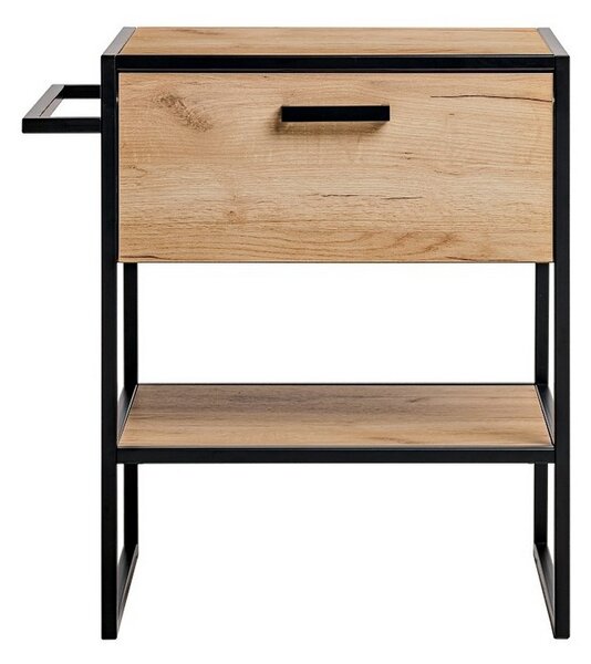 Comad Brooklin dulap cu blat 70x50x75 cm sub chiuveta pe picioare stejar BROOKLIN825AFSC