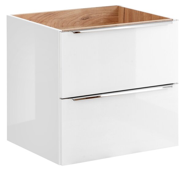 Comad Capri White dulap 60x46x57 cm sub chiuveta pe perete alb-stejar CAPRIWHITE820BFSC