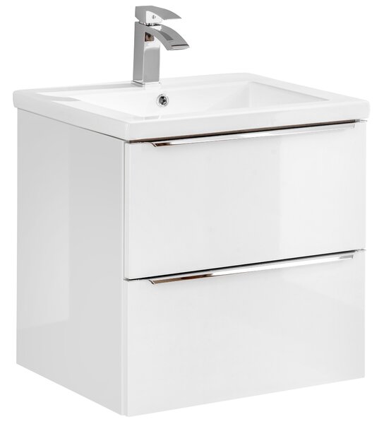 Comad Capri White dulap 60x46x57 cm sub chiuveta pe perete alb-stejar CAPRIWHITE820BFSC