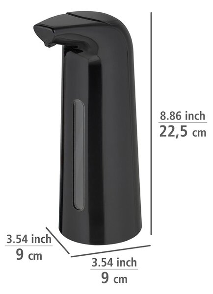 Dozator automat de săpun din plastic negru 0,4 l Larino - Wenko