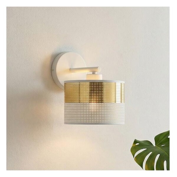 Aplica de perete LUX 1xE27/15W/230V alb/auriu