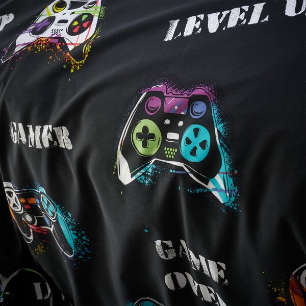 Lenjerie de pat pentru copii 200x135 cm Game Over - Catherine Lansfield