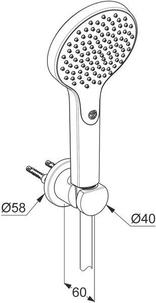 Kludi Dive set de duș perete crom 6985005-00