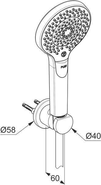 Kludi Dive set de duș perete crom 6995005-00
