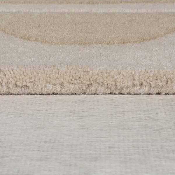 Covor tip traversă în culoare naturală țesut manual din lână 80x230 cm Lois Scallop – Flair Rugs