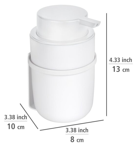 Dozator de săpun alb autoadeziv din plastic 0,25 l Carpino - Wenko