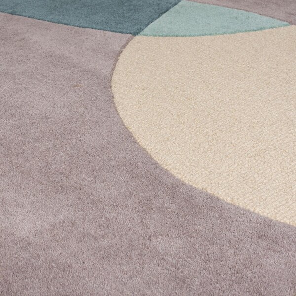 Covor albastru/bej din lână 170x120 cm Glow - Flair Rugs