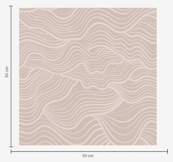 Tapet Linii ondulate ton pe ton pe fond bej cald, Tapet abstract, a00681v1 : Uwalls.ro