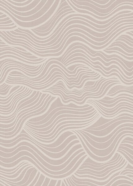 Tapet Linii ondulate ton pe ton pe fond bej cald, Tapet abstract, a00681v1 : Uwalls.ro