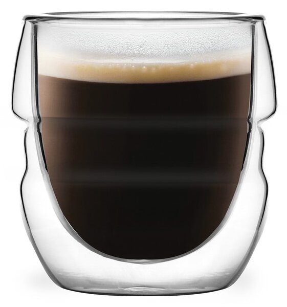 Cești 2 buc. pentru espresso/cu perete dublu din sticlă 70 ml Sferico – Vialli Design