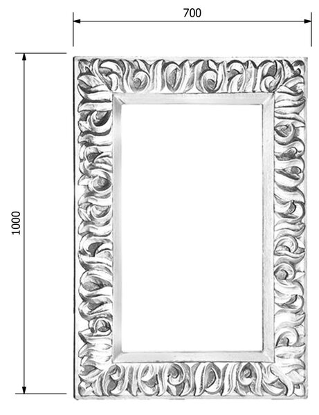 Sapho Zeegras oglindă 70x100 cm dreptunghiular auriu IN448