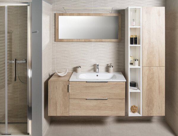 Sapho Sapho, dulap ESPACE 35x172x32cm, 2x usi, stanga/dreapta, pin rustic, ESC230-1616
