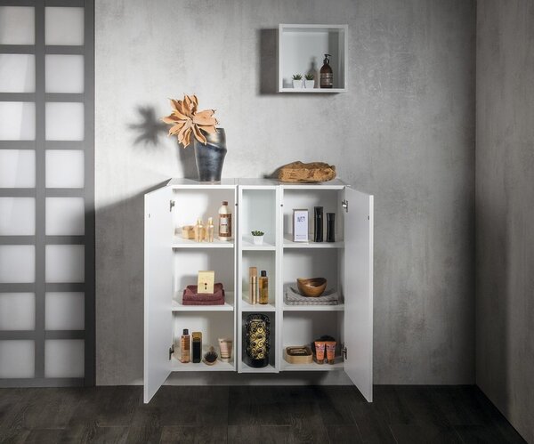 Sapho Sapho, dulap ESPACE 35x94x32cm, 1x usa, stanga/dreapta, alb lucios, ESC530-3030