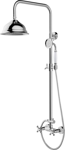 Besco Retro set de duș perete cu duș de ploaie crom BP-R-CH