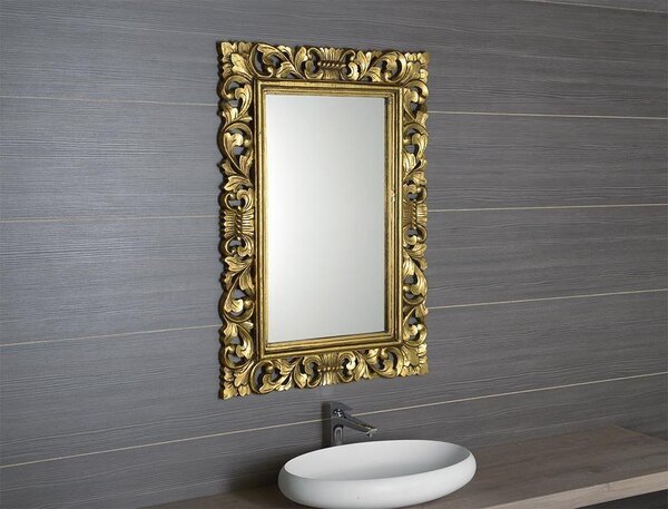 Sapho Scule & Samblung oglindă 70x100 cm dreptunghiular auriu IN163