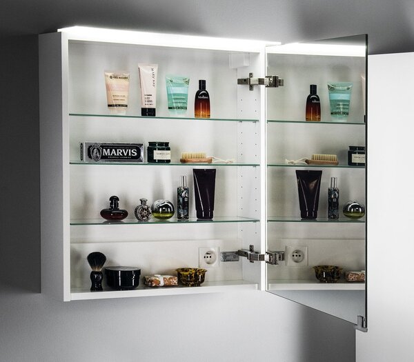 Sapho Sapho, galerie LINEX cu iluminare LED, 80x70x15cm, alb, LX080-0030