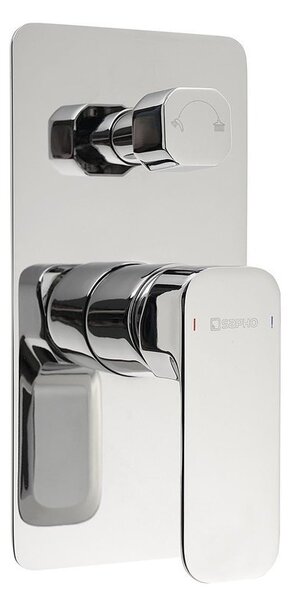 Sapho Sapho, baterie de duș SPY, 2 ieșiri, comutator rotativ, crom, PY43