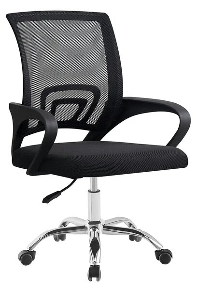 Scaun de birou DEX 4 NEW, negru, material textil/plasă, 57x55x86-94 cm