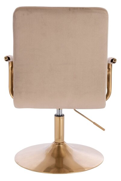 HC1015NP Scaun Latte Catifea cu Bază Aurie