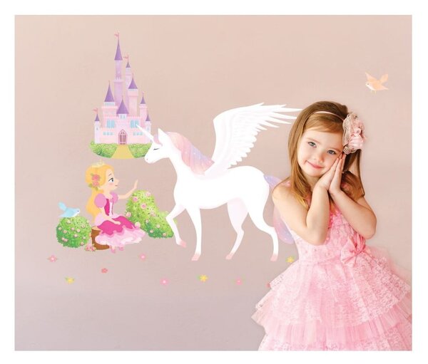 Set autocolante Ambiance Princess, Unicorn and Castle