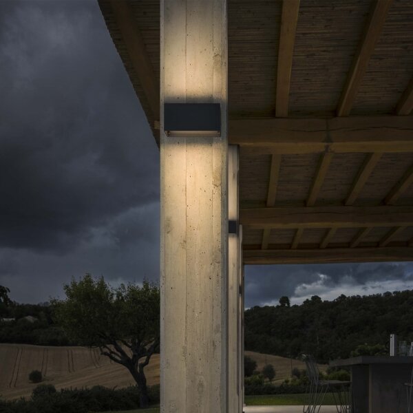 Aplică LED de exterior Ideal Lux ATOM LED/25W/230V IP54 antracit