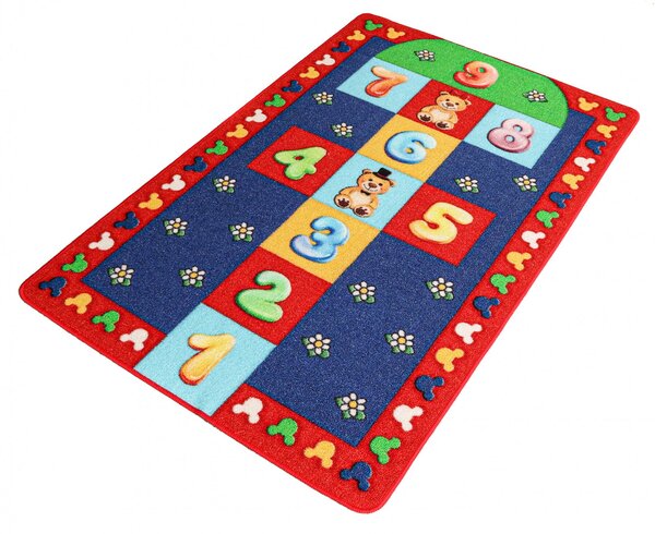 Covor Copii, Antiderapant, Sotron Hopscotch, Multicolor Multicolor, Dreptunghi, 100 x 150