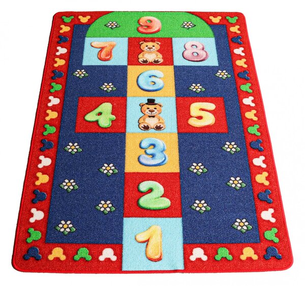 Covor Copii, Antiderapant, Sotron Hopscotch, Multicolor Multicolor, Dreptunghi, 100 x 150