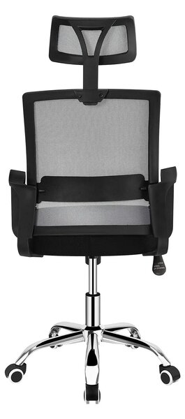 Scaun birou DIKAN, gri/negru, plasa/plastic/metal, 59.5x56x107/117 cm