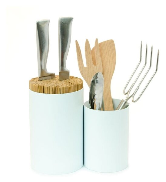 Suport pentru cuțite și pentru ustensile de bucătărie Wireworks Knife&Spoon White