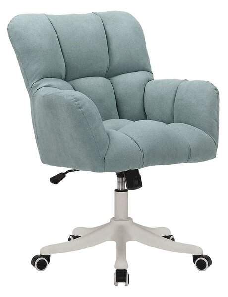 Scaun birou LOREL, verde menta, stofa clasica, 64x67x90/99 cm