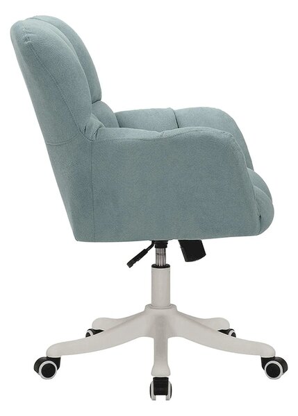 Scaun birou LOREL, verde menta, stofa clasica, 64x67x90/99 cm