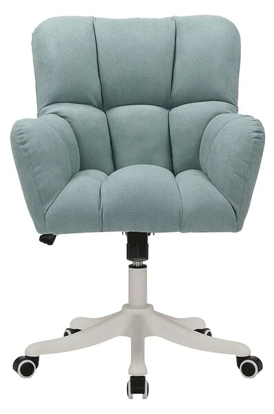 Scaun birou LOREL, verde menta, stofa clasica, 64x67x90/99 cm